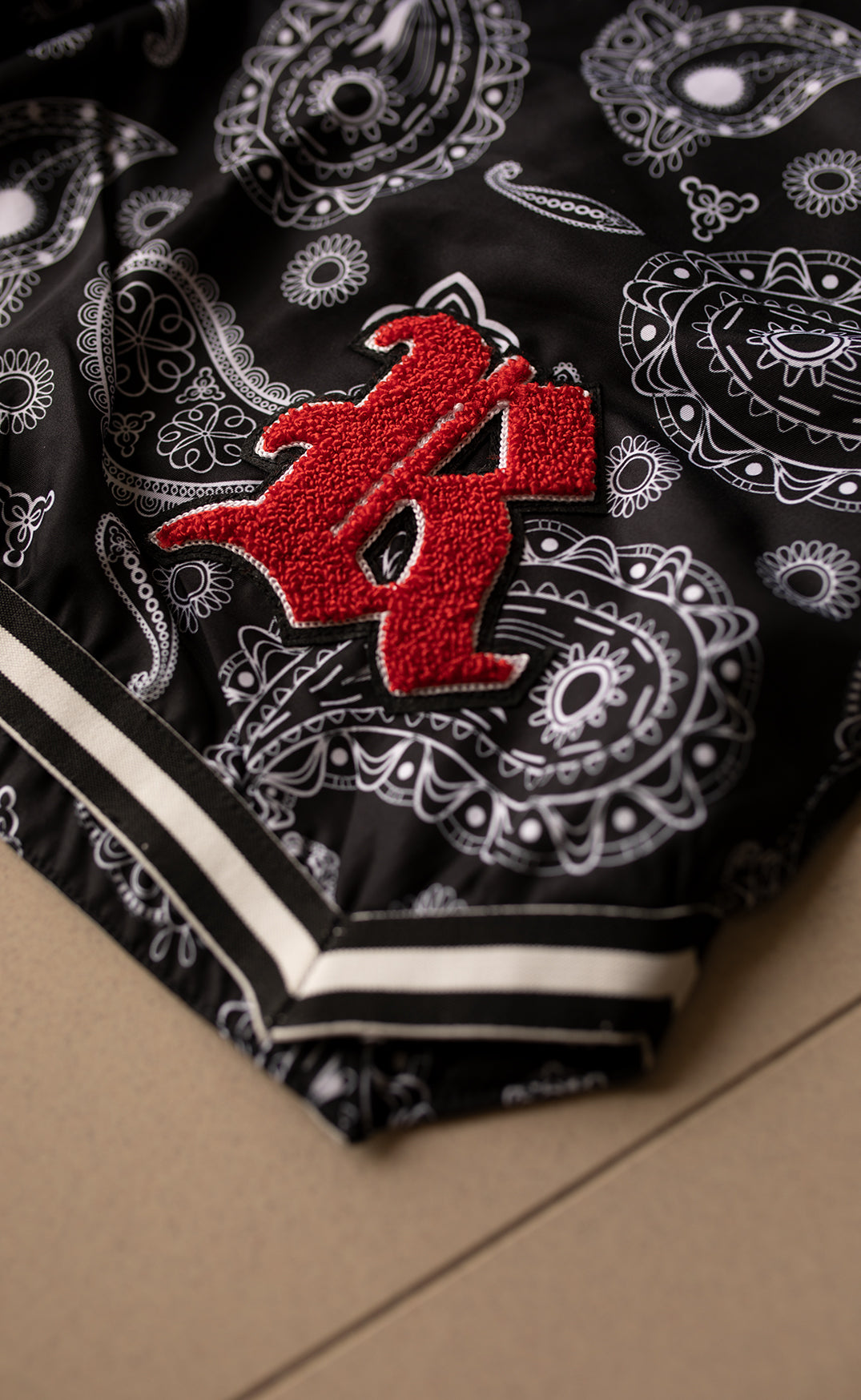 Black Paisley Riot Shorts