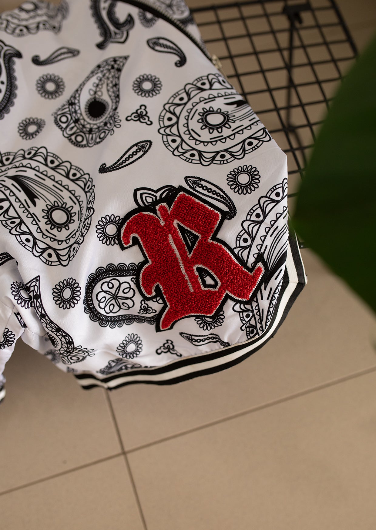 White Paisley Riot Shorts